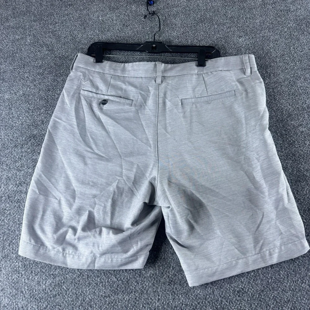 Callaway Shorts Mens 38 Gray Microfiber Golf 10 Inseam Flat Front Stretch